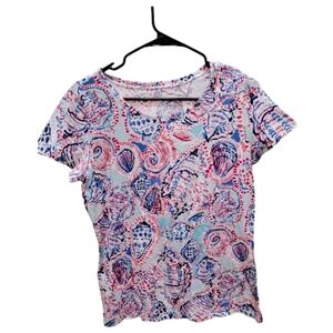 *LILY PULiTZER* Karrie Top "Shell Me About It" 🩵🩷